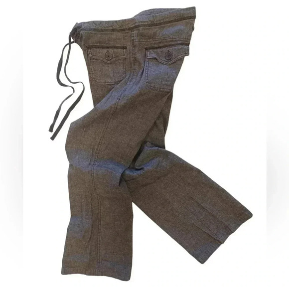 Be Bop Charcoal Ramie Blend Bootcut Pants  Size 9 - Picture 3 of 12